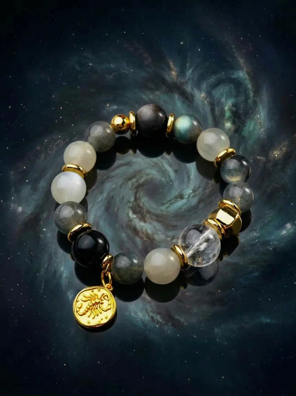 Stella Whisper · Scorpio Zodiac Crystal Bracelet | Labradorite & Moonstone
