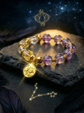 Stella Whisper · Pisces Zodiac Crystal Bracelet | Amethyst, Aquamarine & Moonstone